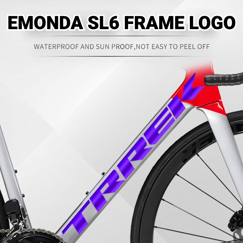 Kit de décalcomanies pour le tube diagonal du cadre Trek Émonda SL – Autocollant imperméable avec changement de couleur du logo