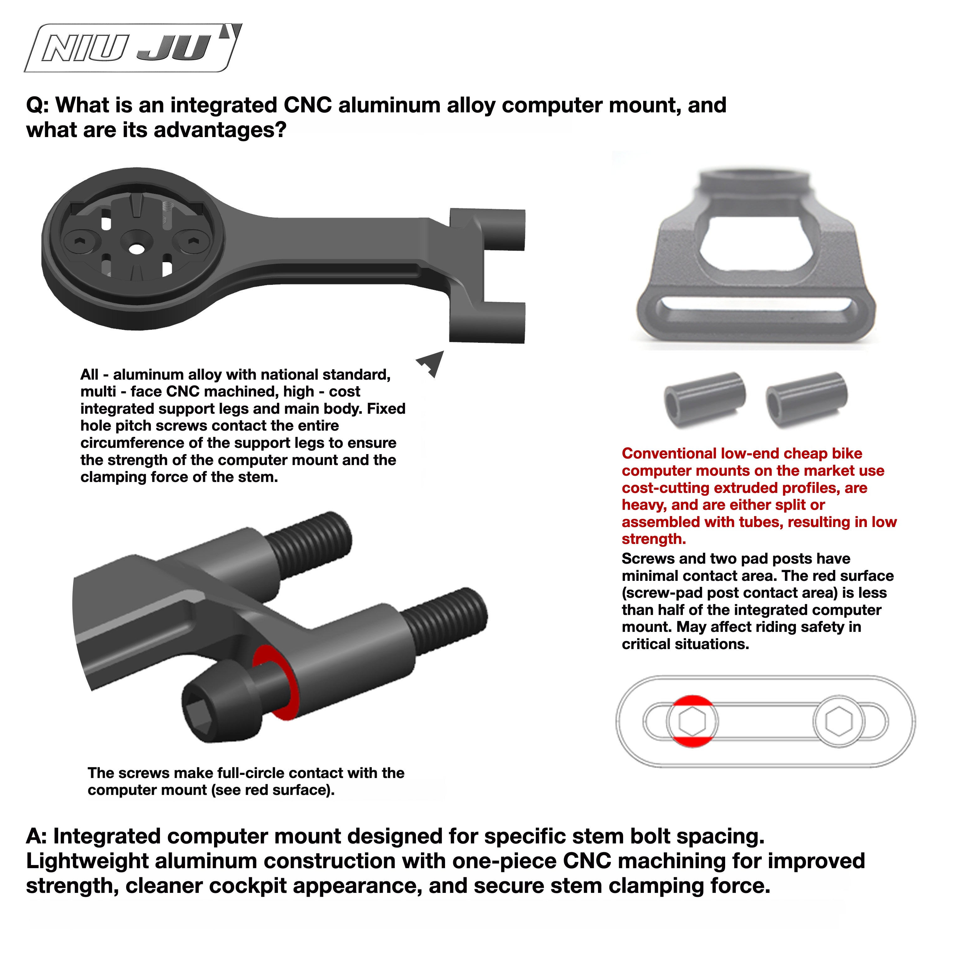 LOOK C Stem CNC Aluminum Mount