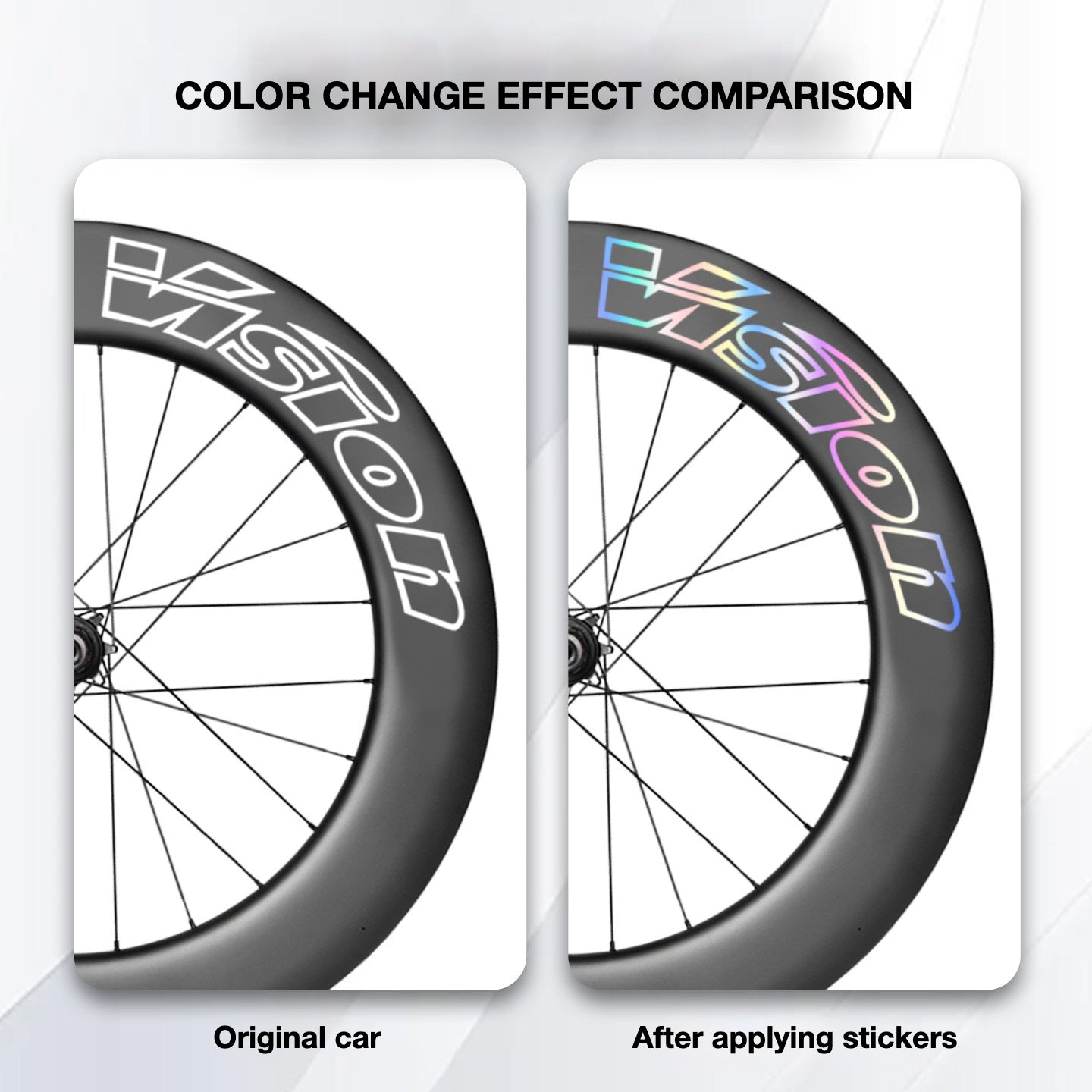 VISION METRON SL91 Single Wheel Decal Kit | Aero Carbon Rim Graphics