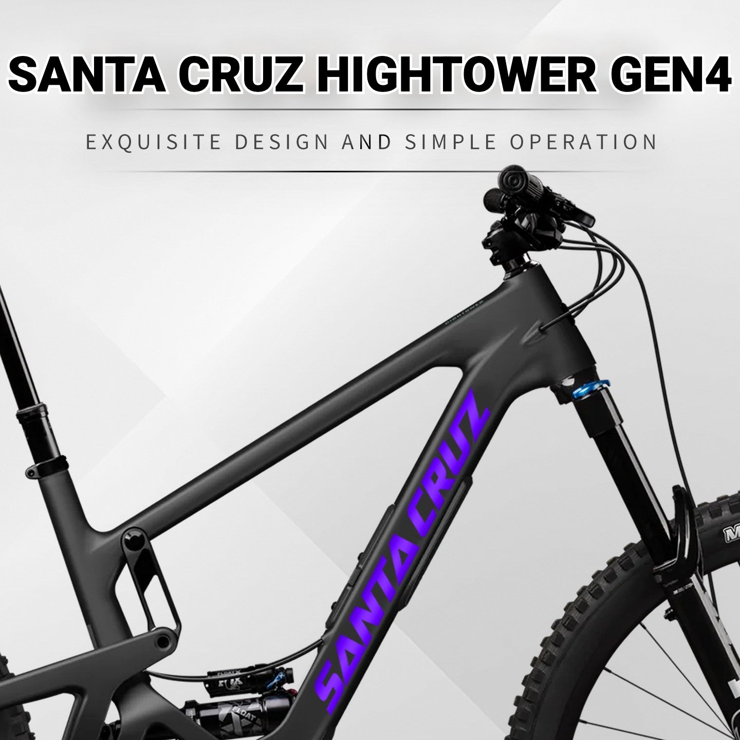 SANTA CRUZ Hightower 4 Frame Logo Decal Kit | Custom Color Change MTB Sticker