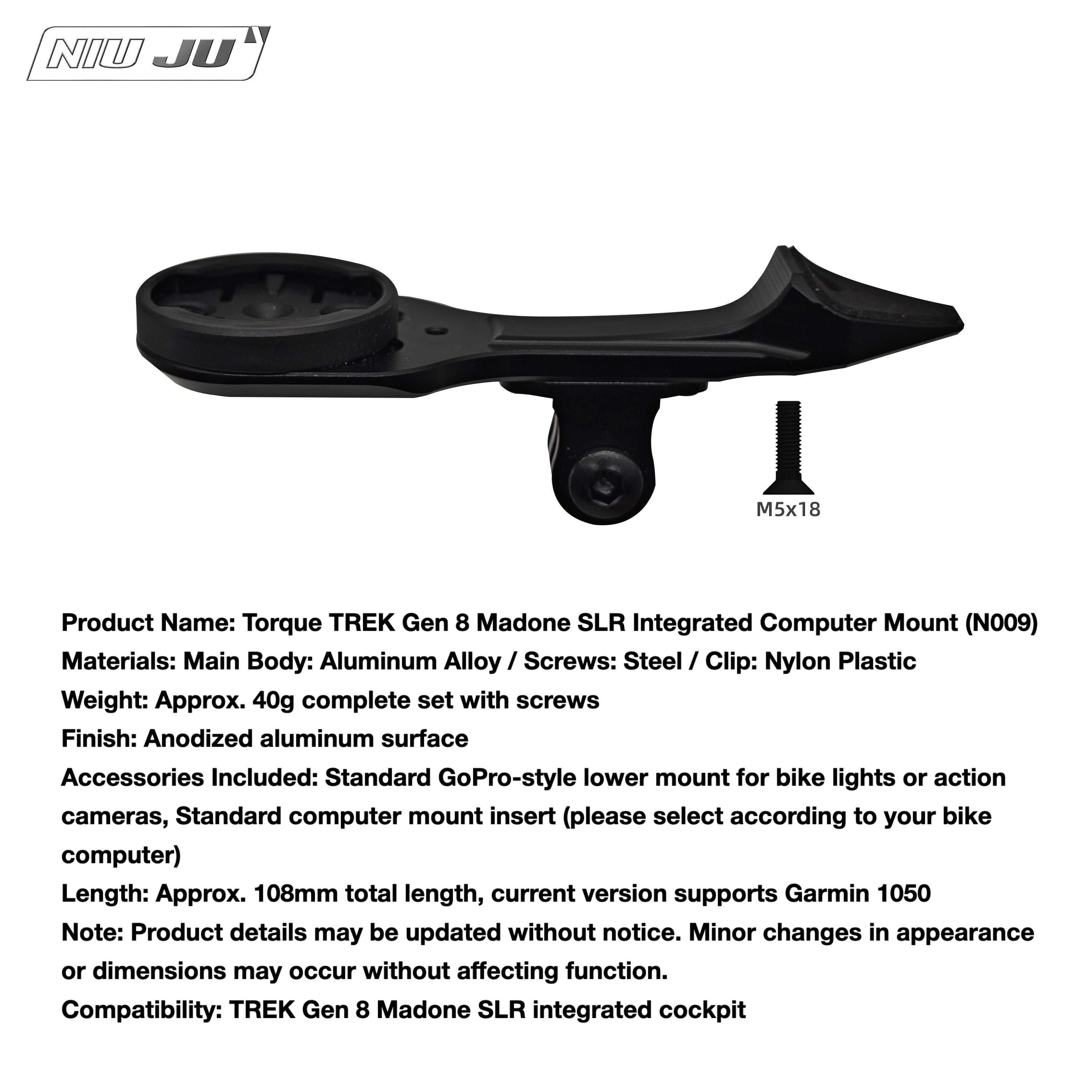 TREK Madone Gen 8 Aero RSL Integrated Computer Mount