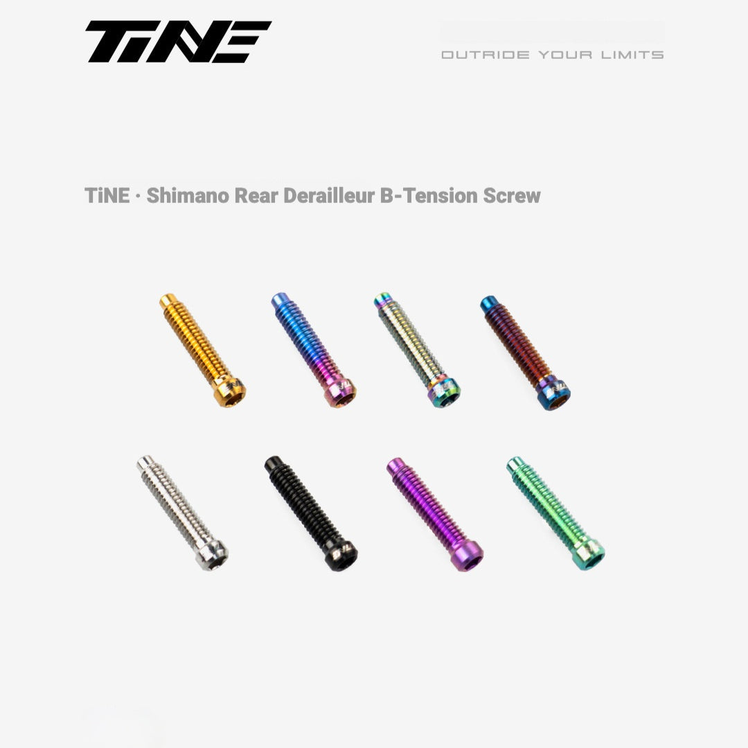 TiNE Titanium Shimano Rear Derailleur Limit & B-Tension Screws | Ultra-Light TC4 Ti Upgrade