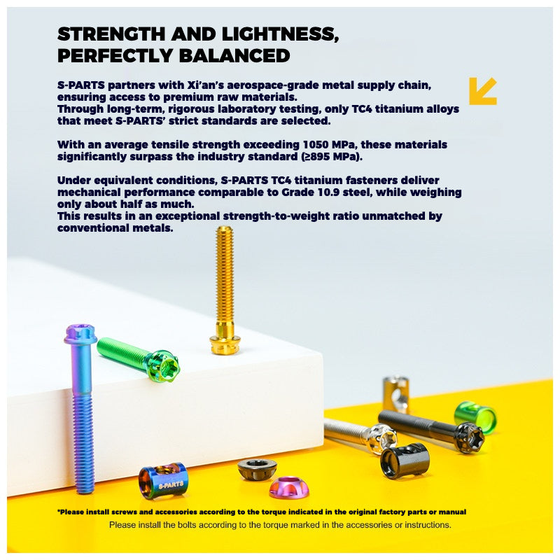 Cannondale SuperSix Gen 5 Seatpost Clamp Titanium Bolt Kit | TC4 Ti Upgrade by S-PARTS