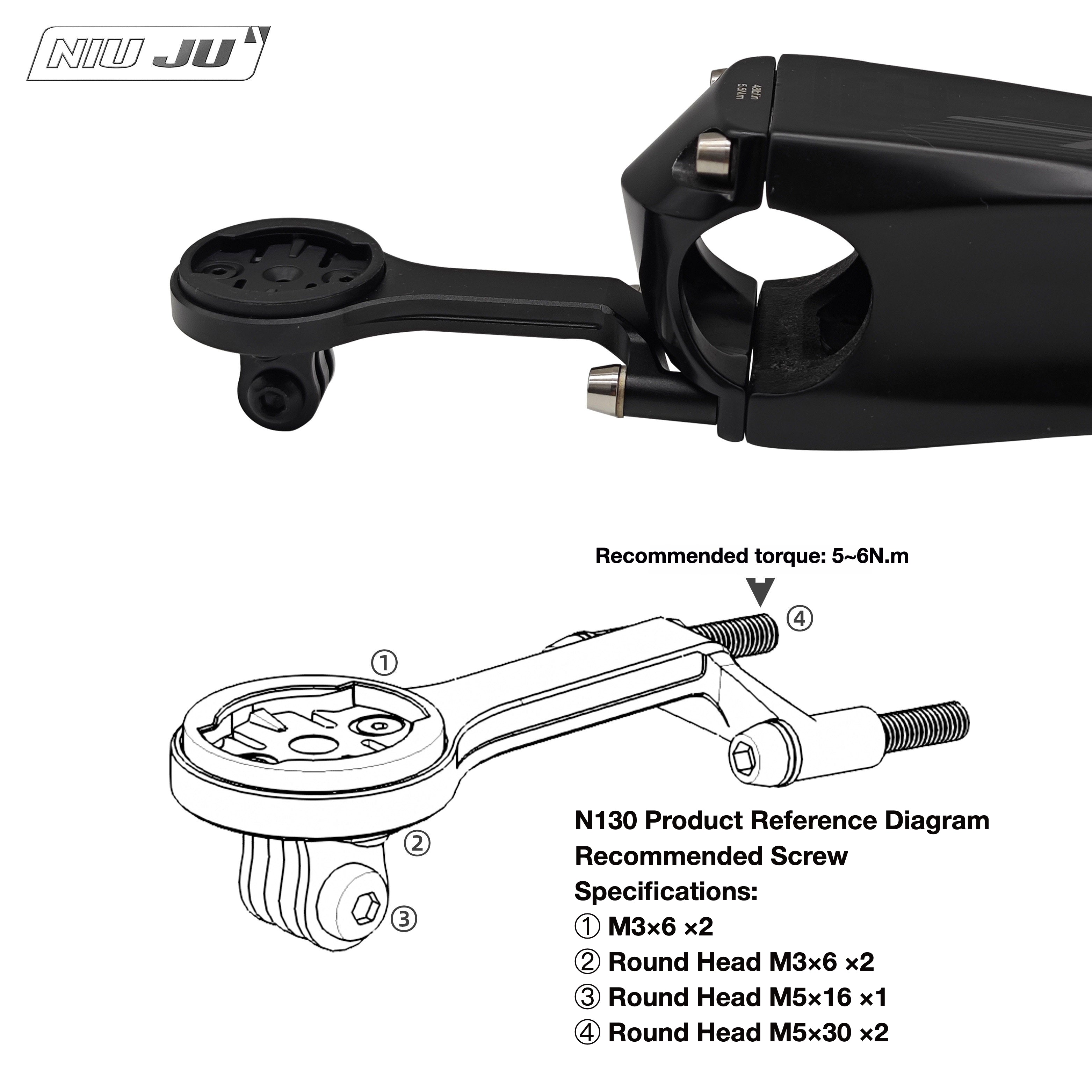 Torque Carbon Computer Mount Compatible with GIANT CONTACT SLR FLUX Stem