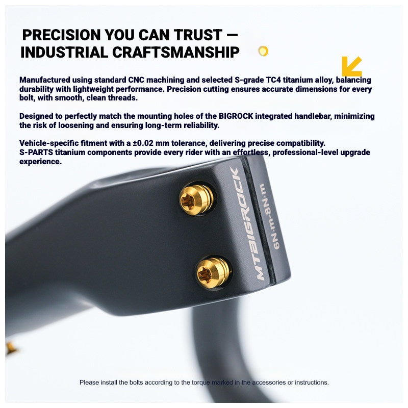 S-PARTS Titanium Bolt Kit for BIGROCK Gen 2 Integrated Handlebar / Stem (13 pcs)