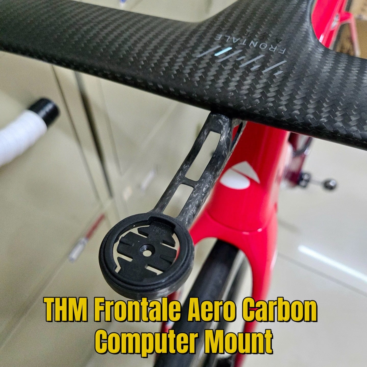 THM Frontale Aero Carbon Computer Mount | Ultra-Light 10.5g | Garmin / Wahoo / Bryton Compatible