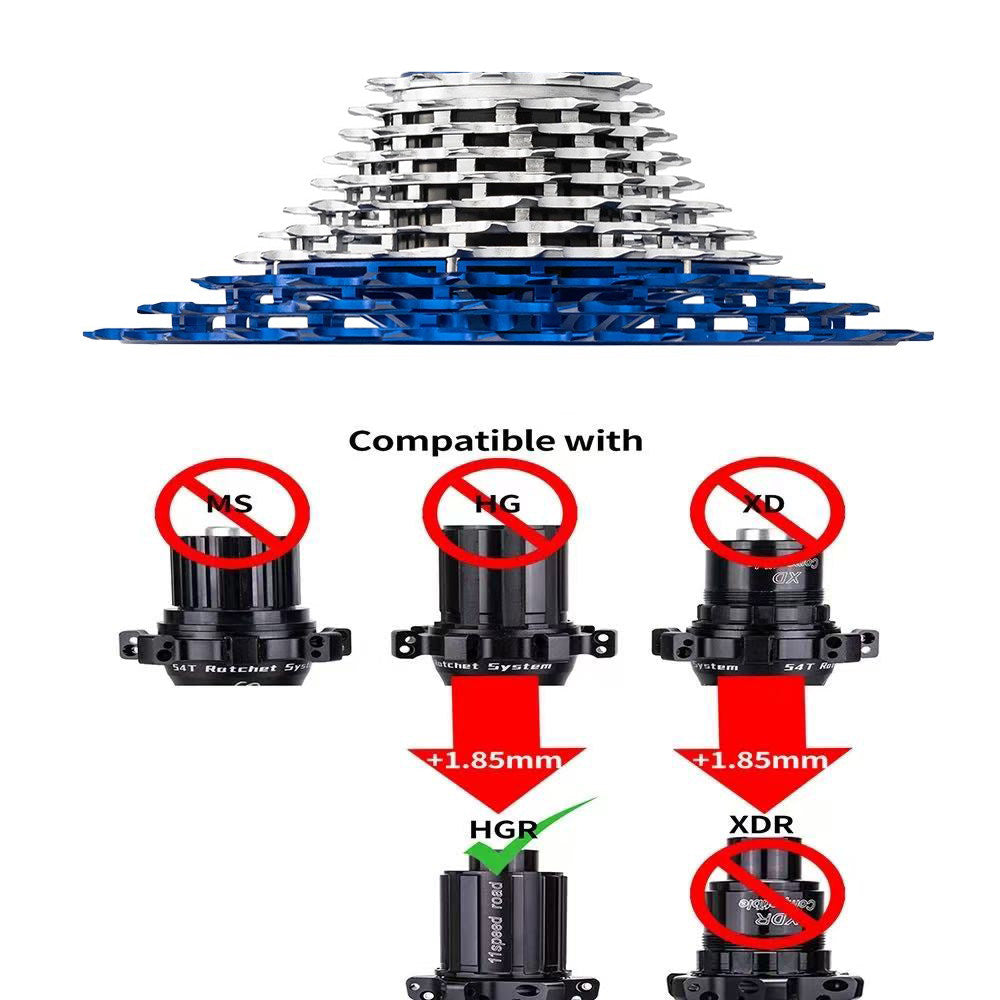 SUNSHINE Road Bike 11 / 12 Speed SLR Ultralight Color Cassette 11-36T HG Freehub 7075 Alloy