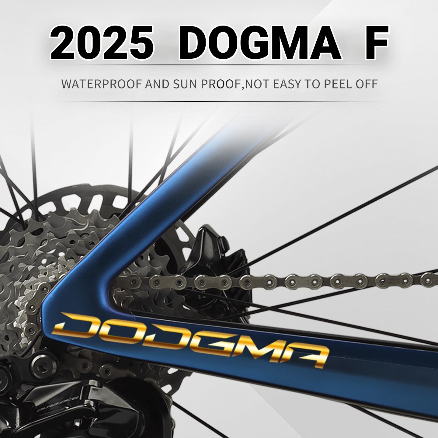 PINARELLO DOGMA F 2025/2026 Frame Logo Cover Decal Kit | 430–575mm | OEM Logo Overlay Stickers | Waterproof Vinyl Bike Frame Decals