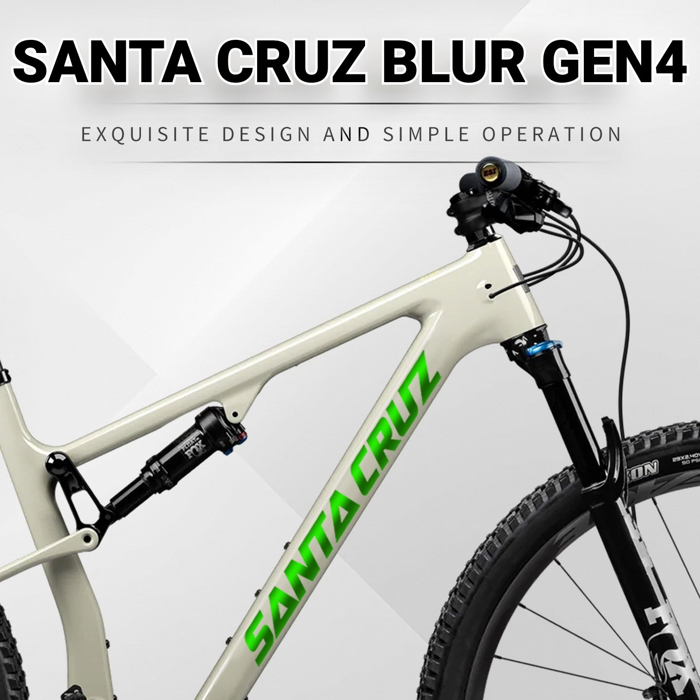 SANTA CRUZ Blur 4 Frame Logo Decal Kit | Custom Color Change MTB Sticker