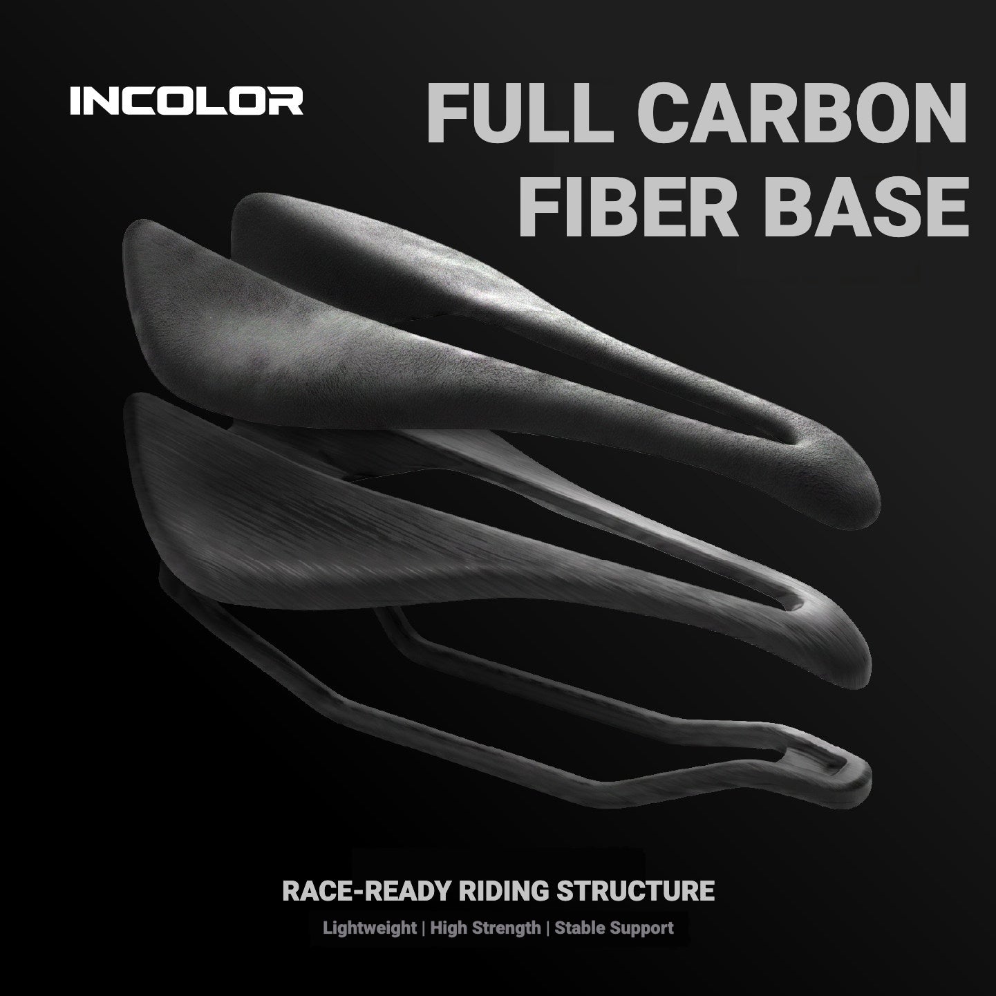 INCOLOR RC-A Alcantara Carbon Saddle | 90g Ultra-Light Short-Nose Road Bike Saddle