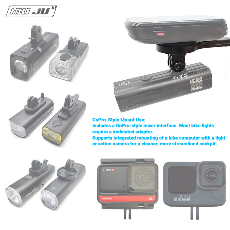 NIUJU Computer Mount for FSA OS-99 Stem | CNC Aluminum Garmin Wahoo Mount