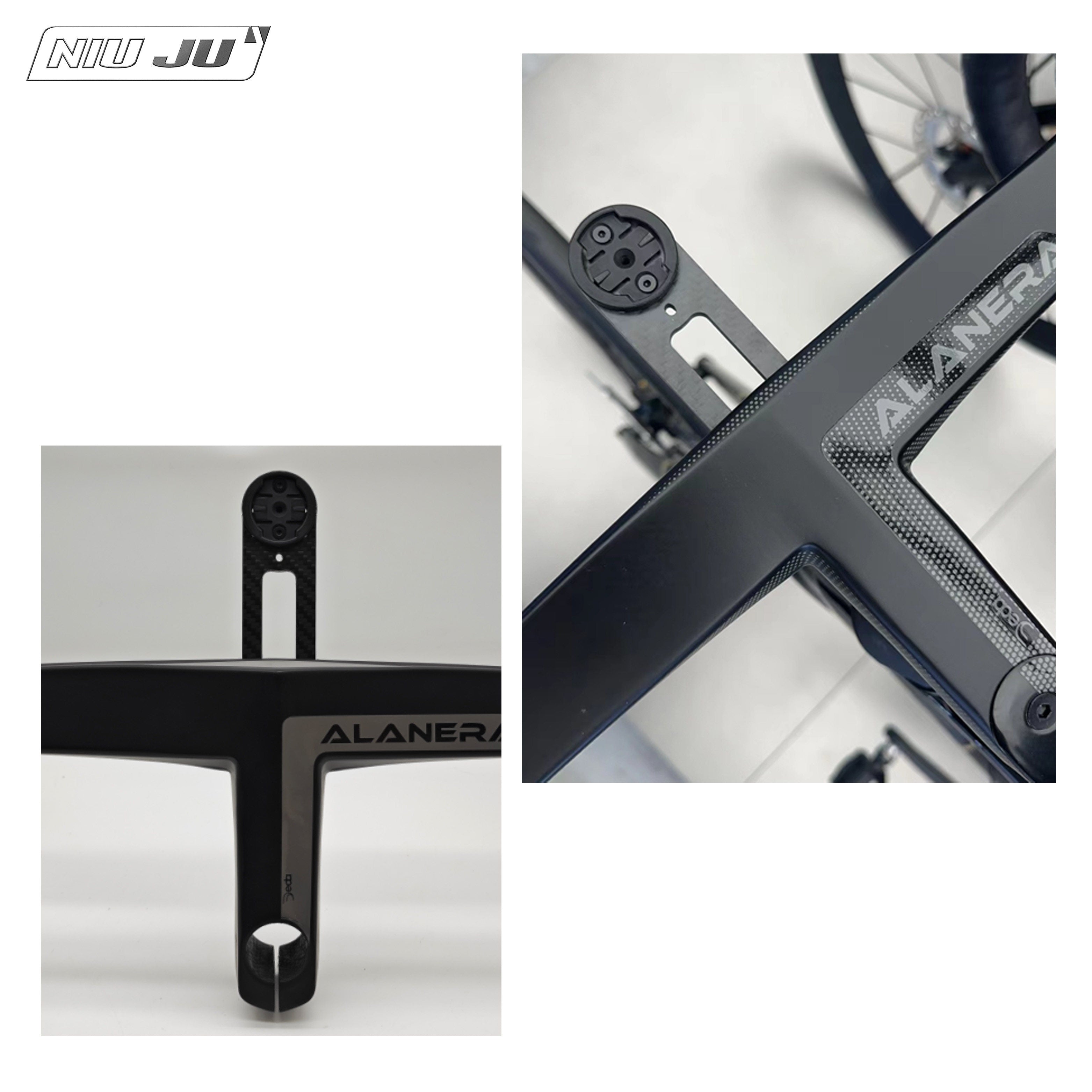 NIUJU DEDA ALANERA Aero Computer Mount | Carbon Garmin 1050 Wahoo Mount