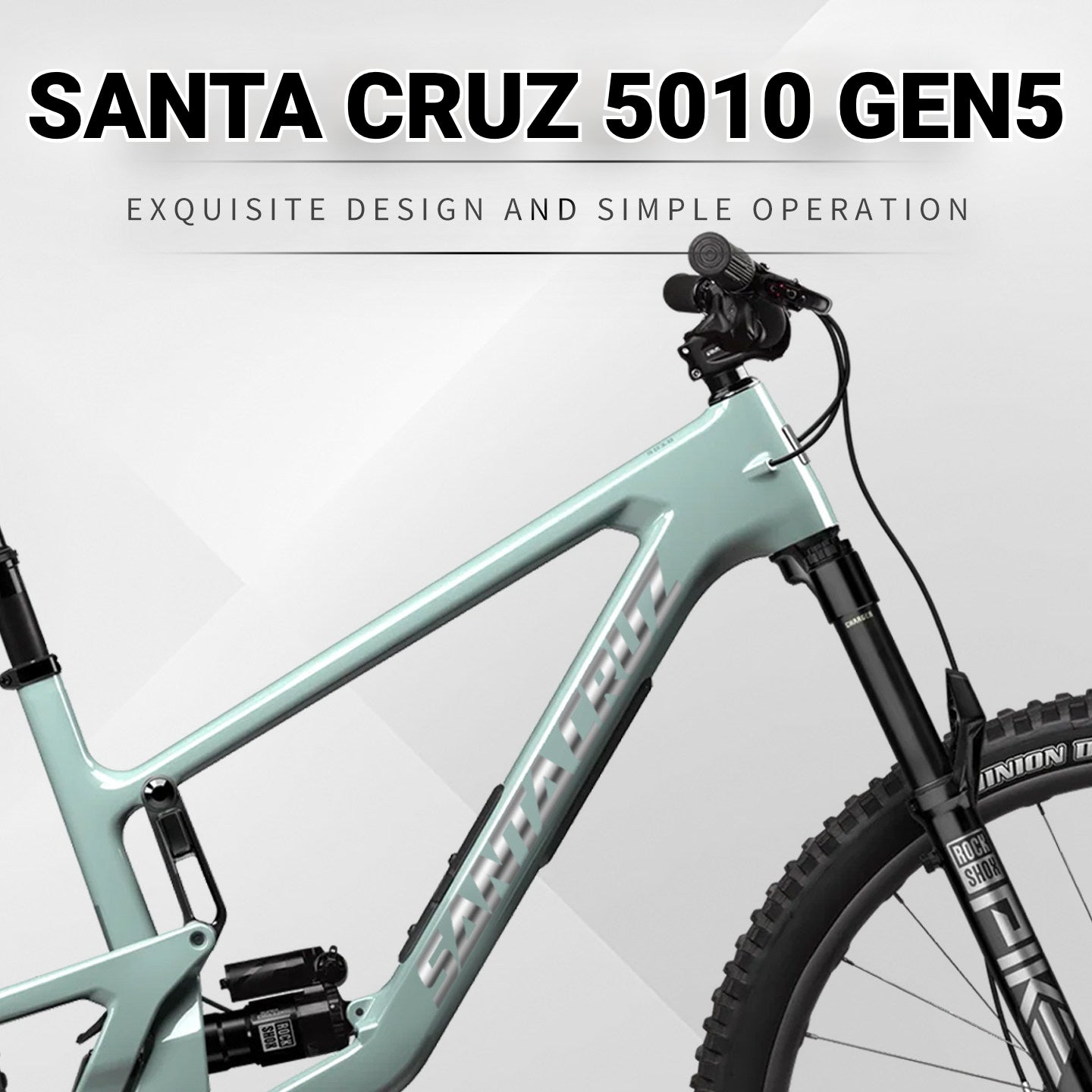 SANTA CRUZ 5010 Frame Logo Decal Kit | Custom Color Change Trail MTB Sticker