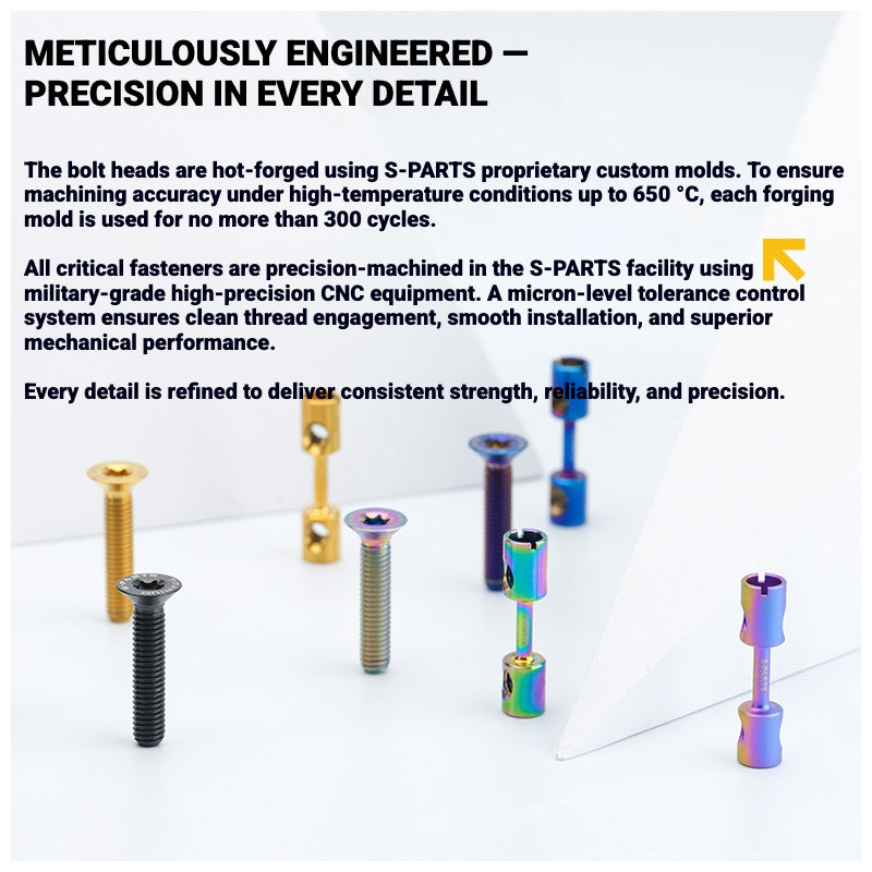 S-PARTS Titanium Bolt Kit for BIGROCK Gen 2 Integrated Handlebar / Stem (13 pcs)