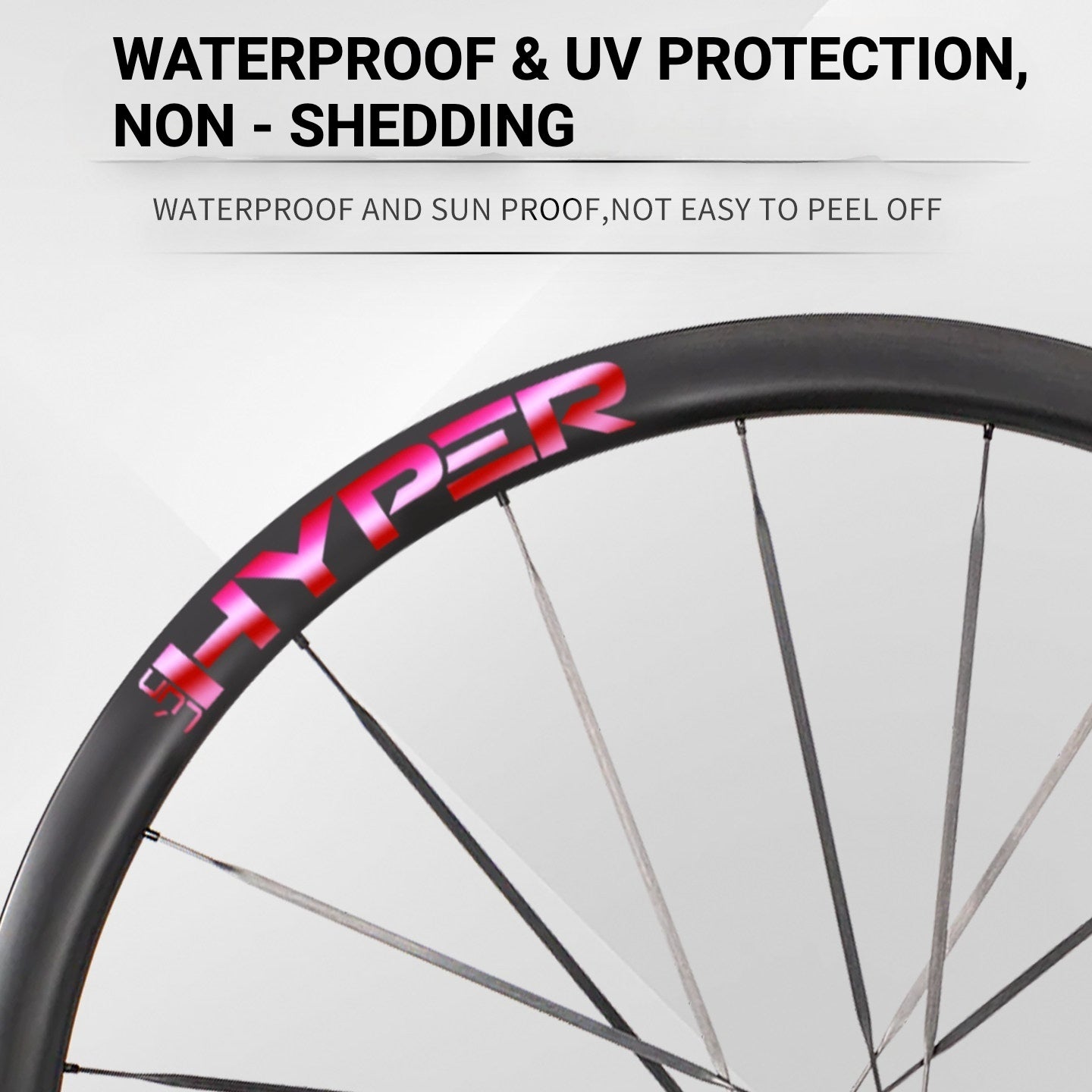 Infinity Logo Decals for Lún HYPER 3 D33 Gen 3 Wheelset | Waterproof Rim Overlay Stickers（Complete Decal Set for Two Wheels + Spare Decals Included）