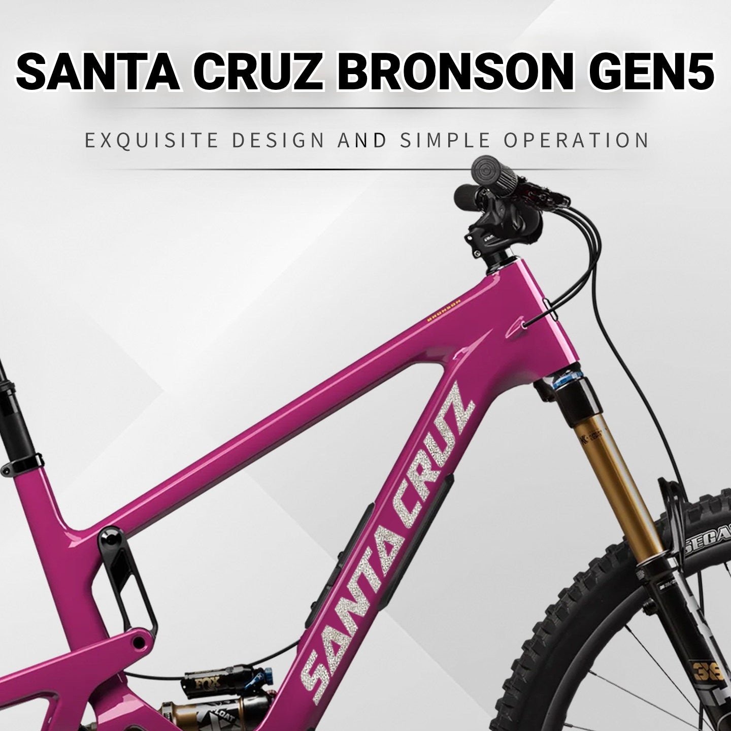 SANTA CRUZ Bronson Frame Logo Decal Kit | Custom Color Change MTB Sticker