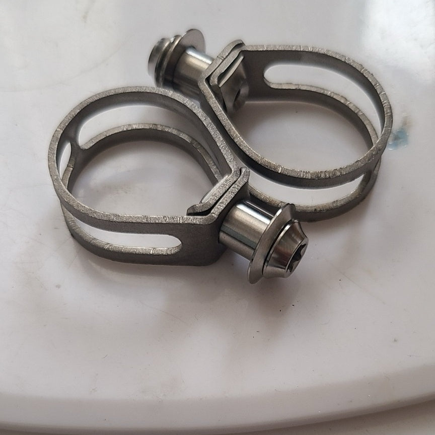 Ultra-Light 15.2g Shimano & Campagnolo & Partial SRAM Shifter Clamp Ring Kit | Hollow TC4 Titanium Bolts