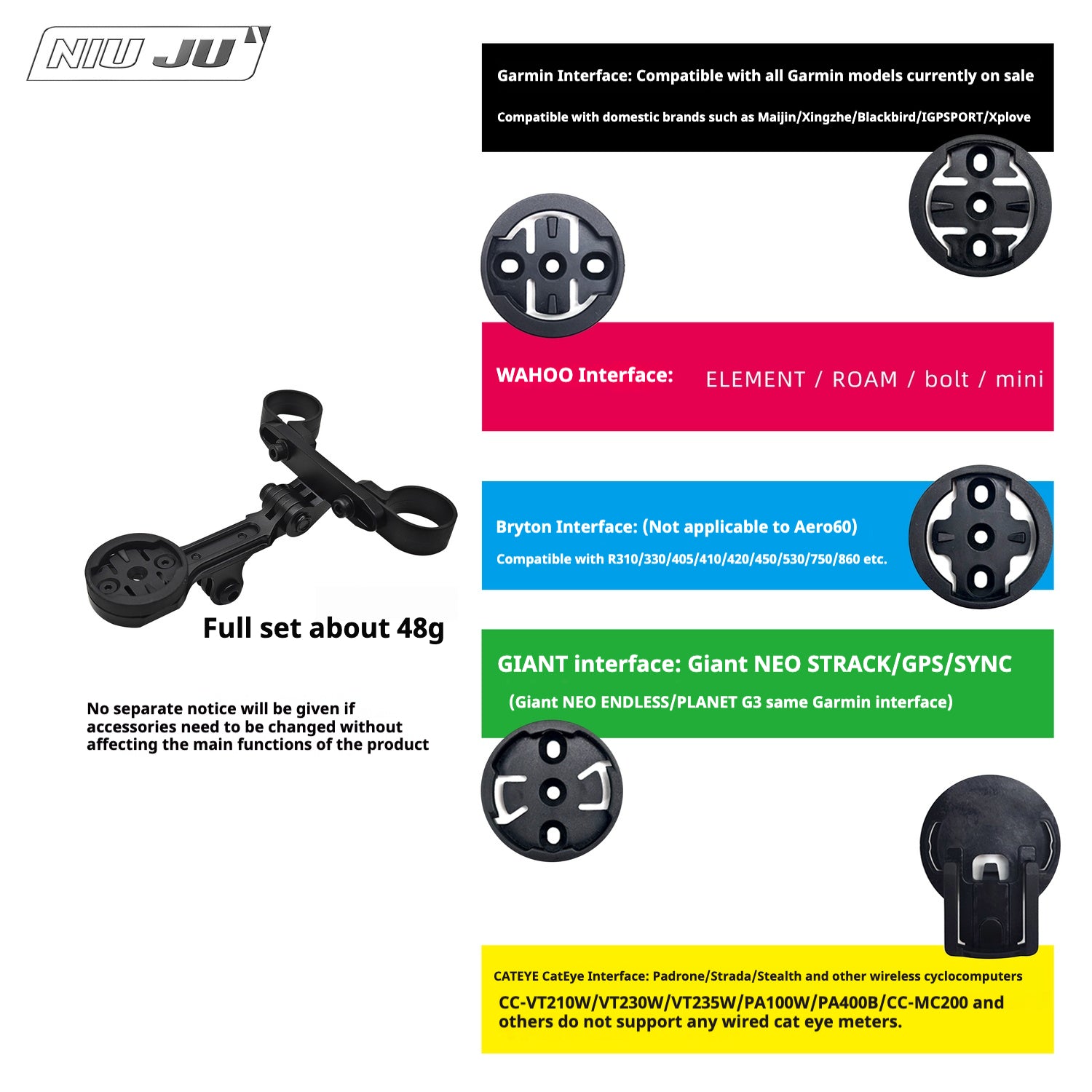 VISION TFE TT Triathlon Aero Bar Computer Mount with GoPro Adapter｜Compatible with Garmin / Wahoo / Giant / Bryton / iGPS