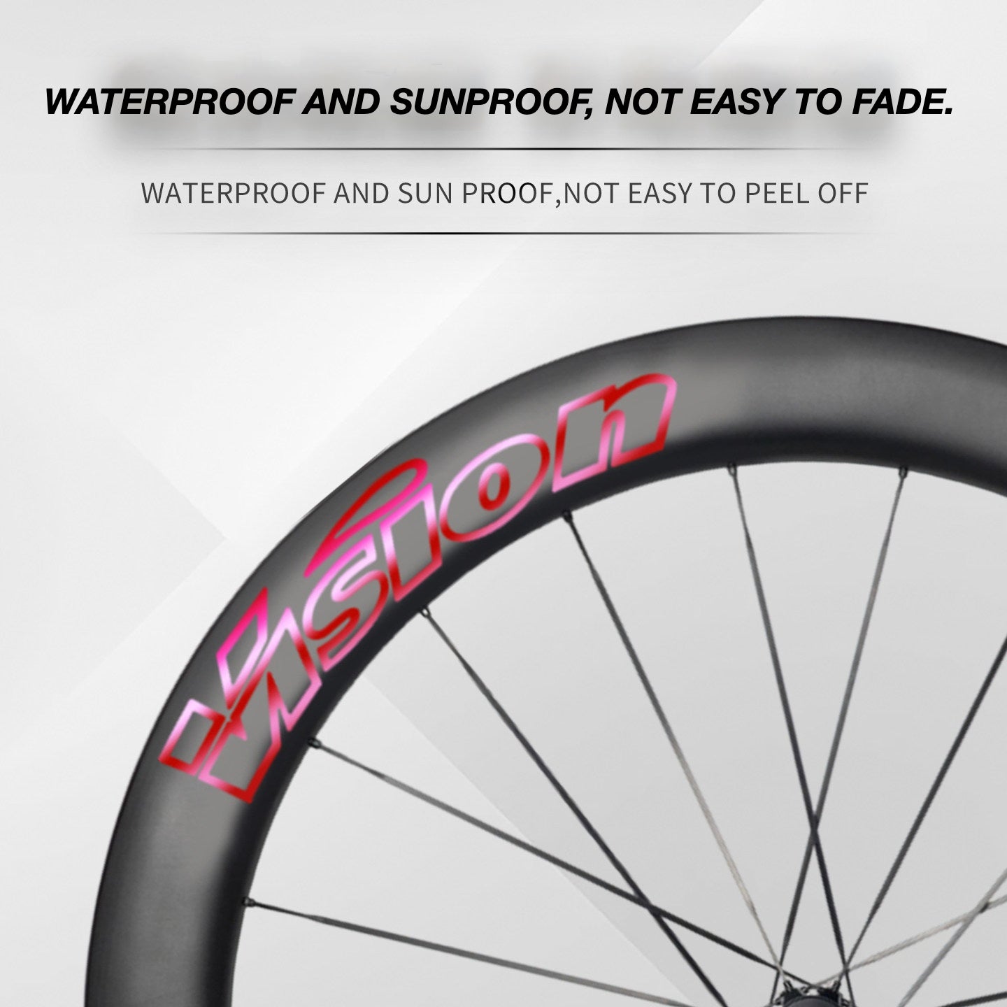 Custom Decal Kit for VISION METRON 45 RS Wheels | Road Bike Carbon Rim Wrap Stickers(Complete Wheelset Decal Kit + Spare Decals Included)