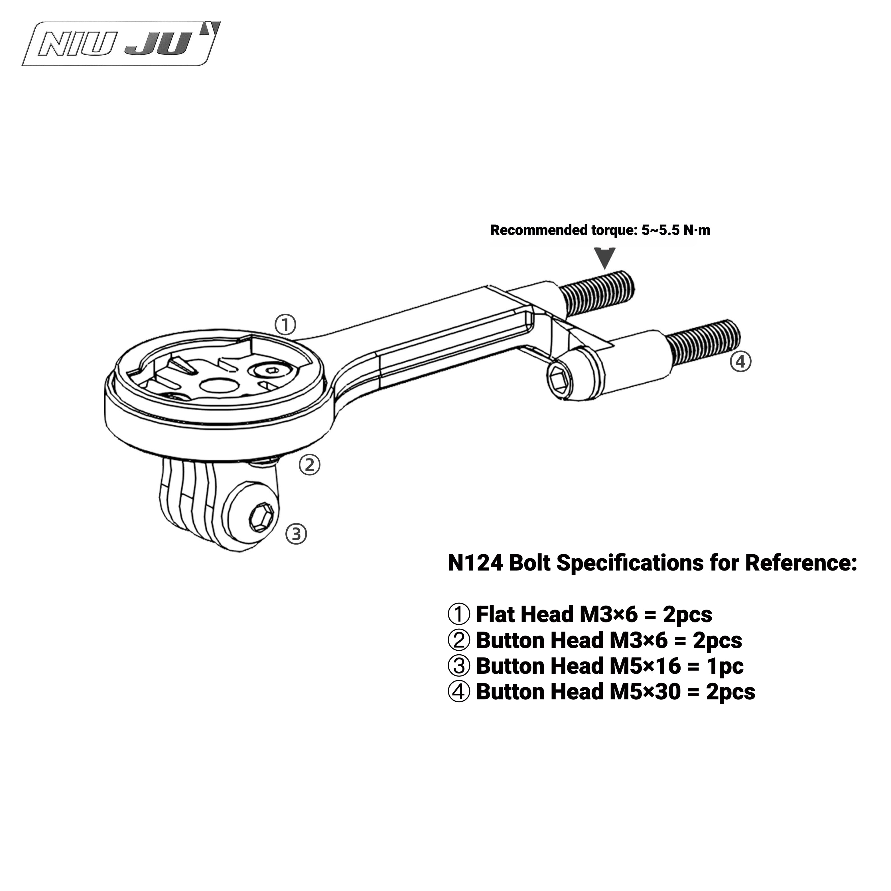 NIUJU Computer Mount for GIANT CONTACT SL Stem | DEFY Advanced Pro 2019–2020