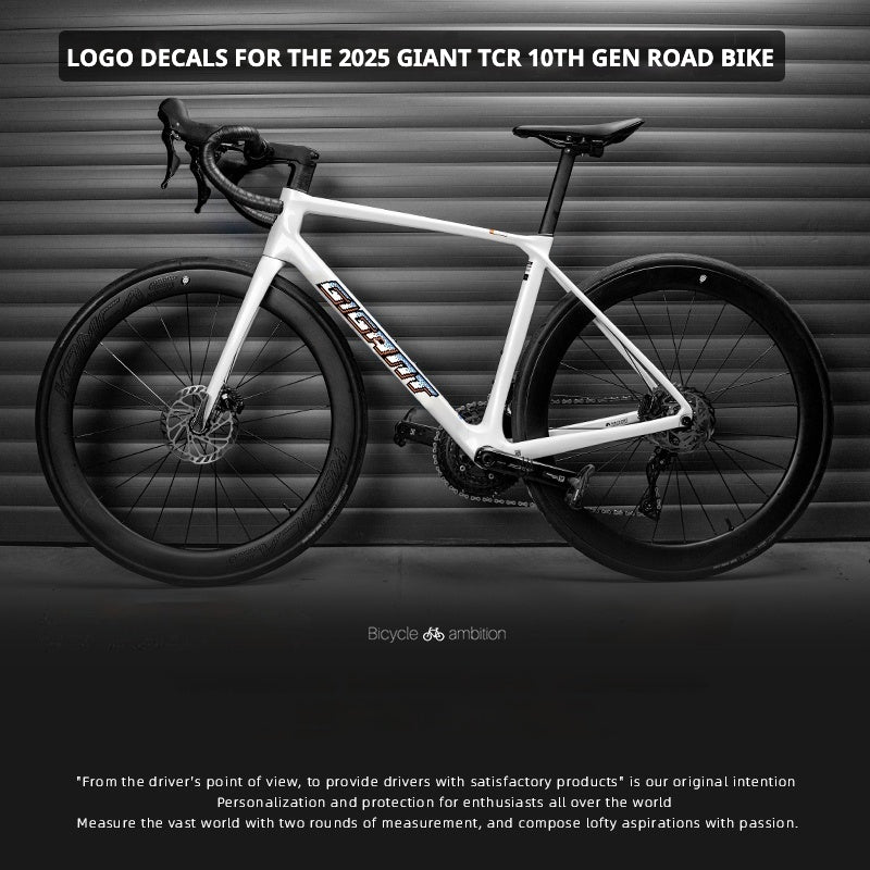 Custom Logo Decal Wraps for 2025 Giant TCR 10th Gen Road Bike | Color Change & Styling