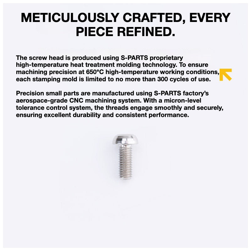 S-PARTS A2 Titanium Button Head Bolts M5 x 8–34mm