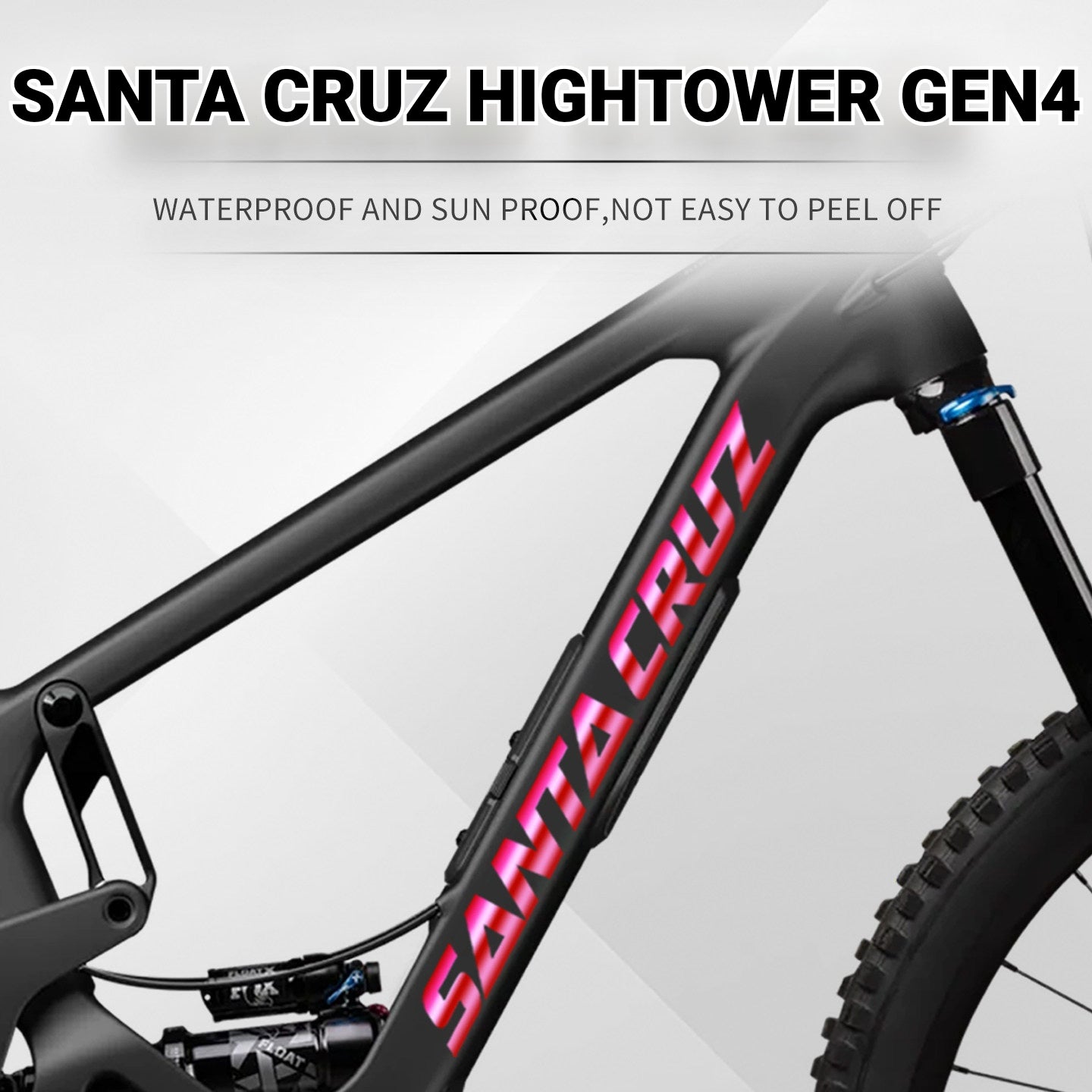 SANTA CRUZ Hightower 4 Frame Logo Decal Kit | Custom Color Change MTB Sticker
