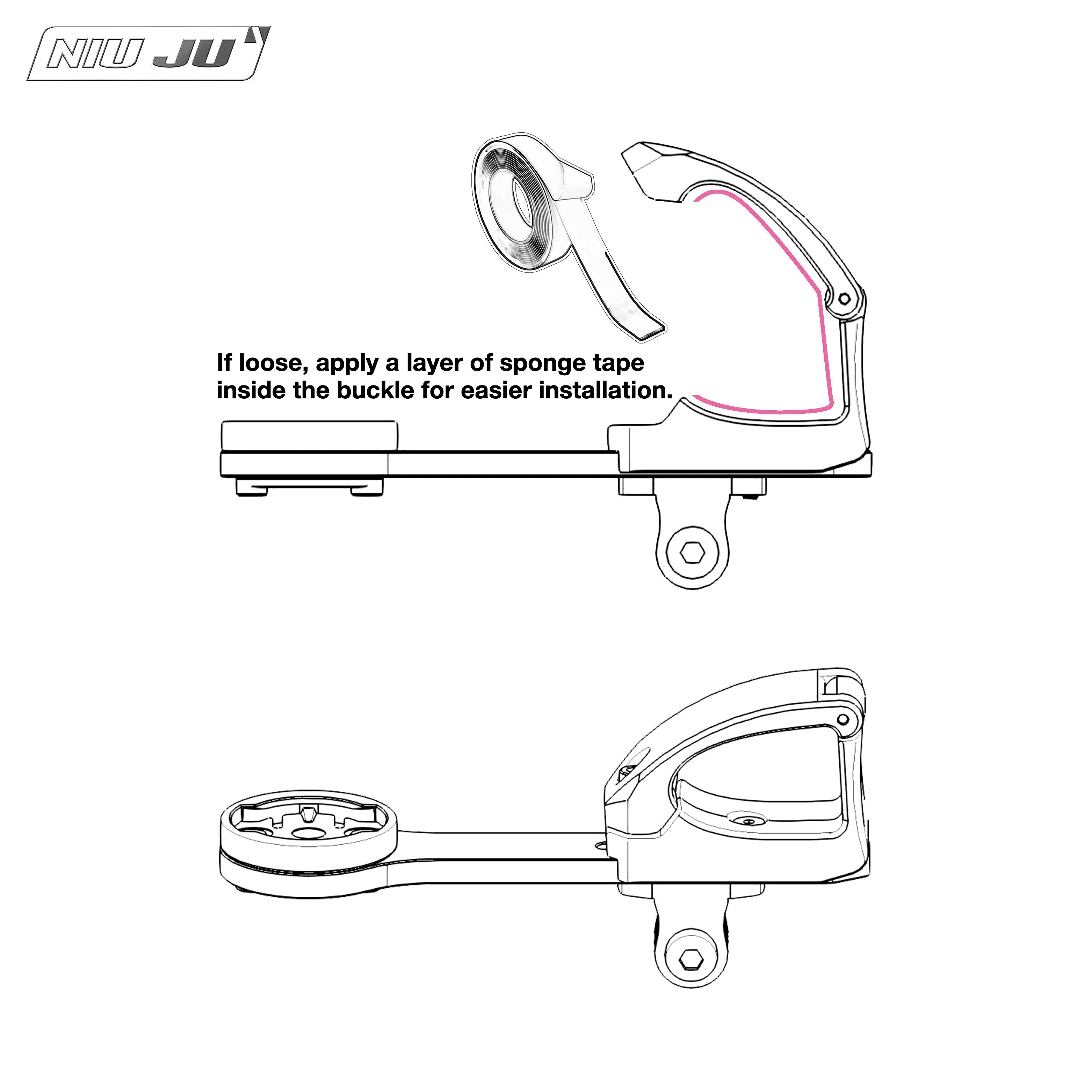 NIUJU Cervélo S5 AB04 Computer Mount for 2015–2018 Rim Brake S5 | Garmin Wahoo Compatible