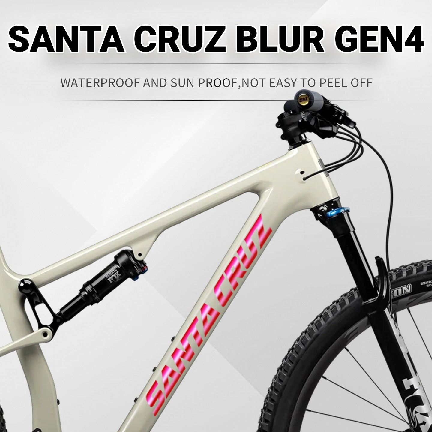 SANTA CRUZ Blur 4 Frame Logo Decal Kit | Custom Color Change MTB Sticker