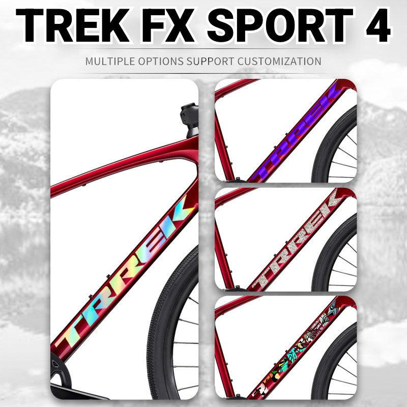 TREK FX4 Downtube Logo Decal | Custom Color Change Frame Sticker Waterproof Bike Graphic