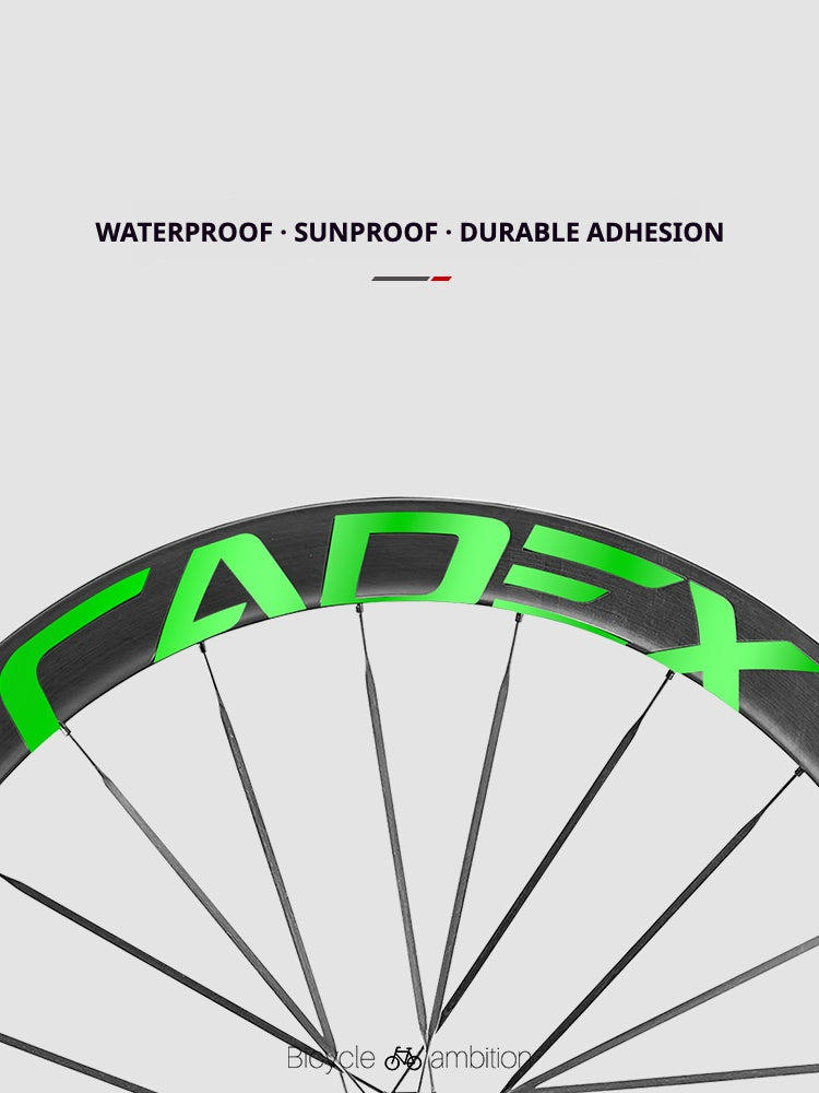 CADEX 50 Ultra Wheel Rim Decals Stickers | Road Bike Carbon Wheelset Color Change Vinyl, Waterproof UV Resistant, Multi-Color Options