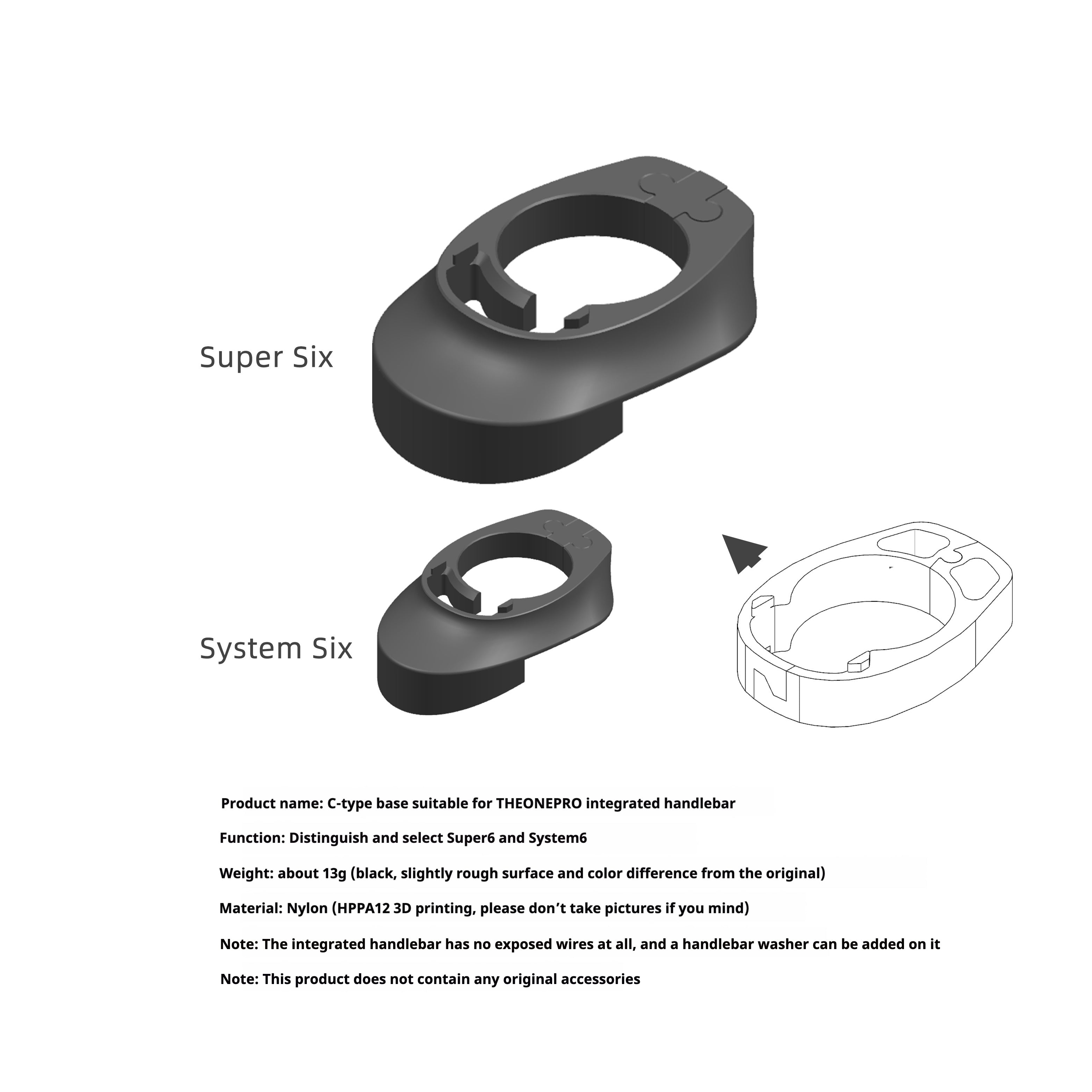 Cannondale Headset Base Adapter for THE ONE PRO, Madone, Vision, FSA Integrated Handlebars