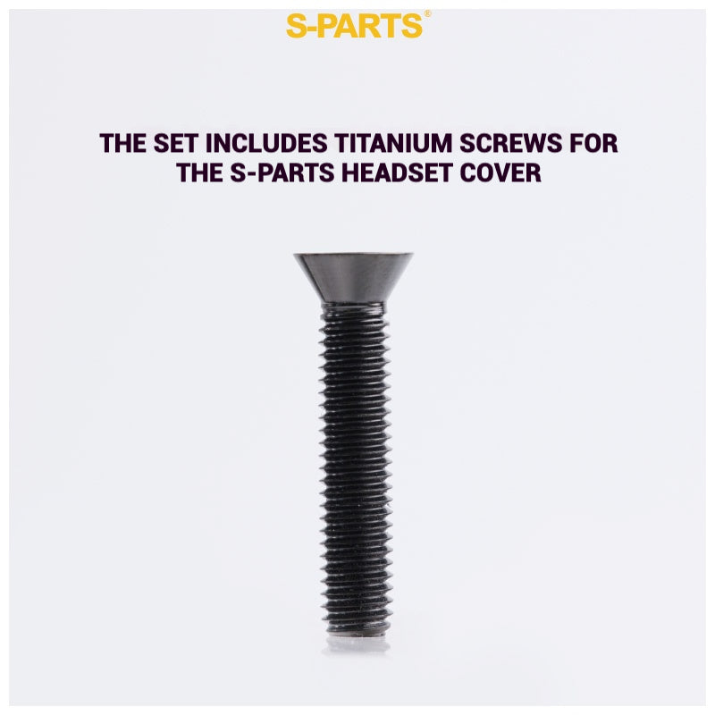 S-PARTS Titanium OD2 34.9 mm Laser Headset Cap｜CNC Machined｜Multiple Designs Available