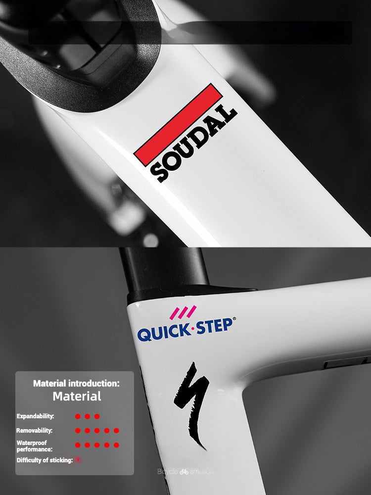 Universal Road Bike Brand Logo Sticker Set｜For Merida / Giant / Specialized / Trek / Pinarello｜Waterproof Frame Decals (Black / White)