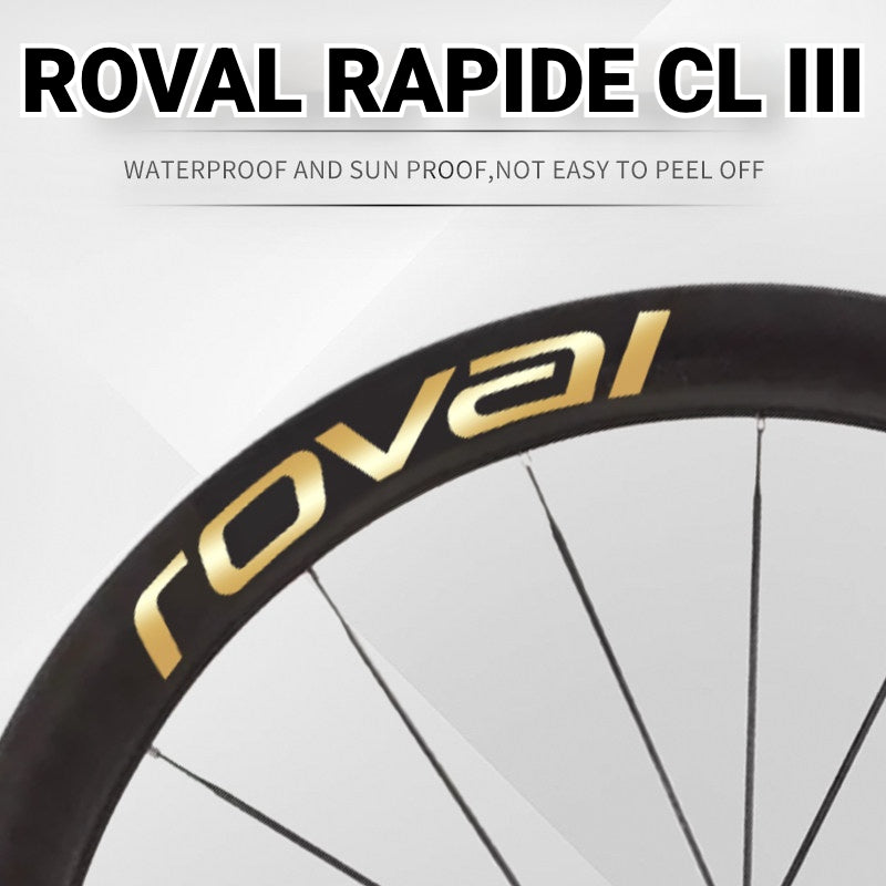 Roval Rapide CL III Wheel Decals | Custom Carbon Wheel Logo Color Change Stickers