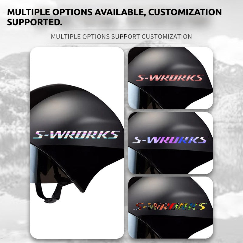 S-Works TT 5 Helmet Decal Sticker Kit for Specialized TT / Triathlon Aero Helmet Logo Color Change