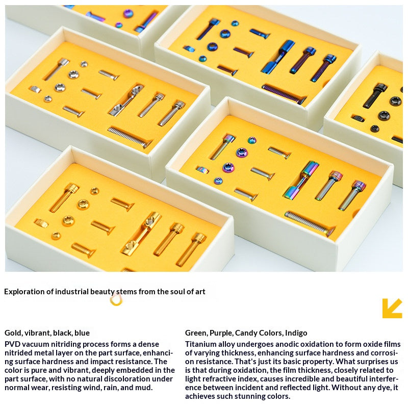 S-PARTS Titanium Bolt Kit for BIGROCK Gen 2 Integrated Handlebar / Stem (13 pcs)