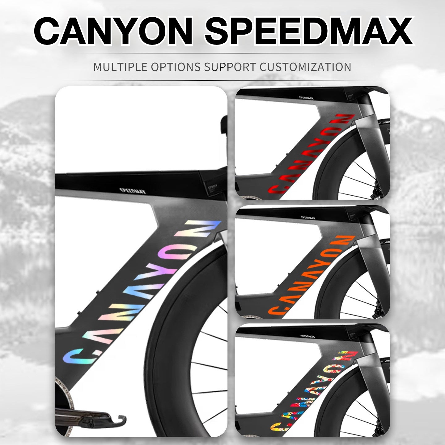 Canyon Speedermax Frame Decal Sticker Kit – Logo Cover & Color Change