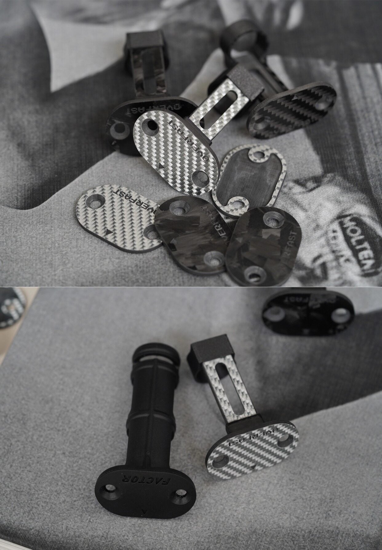OVERFAST FACTOR ONE Carbon Fiber Battery Cover & Mount | Ultra-Lightweight from 2g