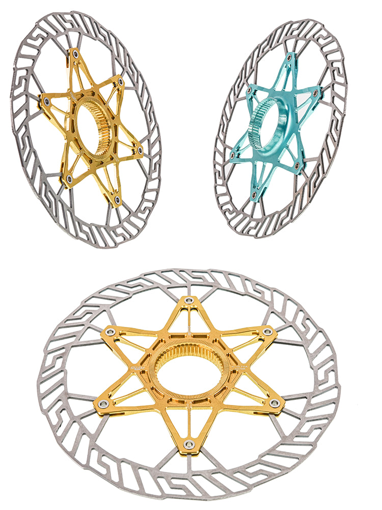 6-Ultra Lightweight Center Lock Disc Rotor | SUS420 Brake Surface | 1.8mm Thickness | 160mm/140mm | CNC Machined | Road & MTB | Durable & Heat-Resistant