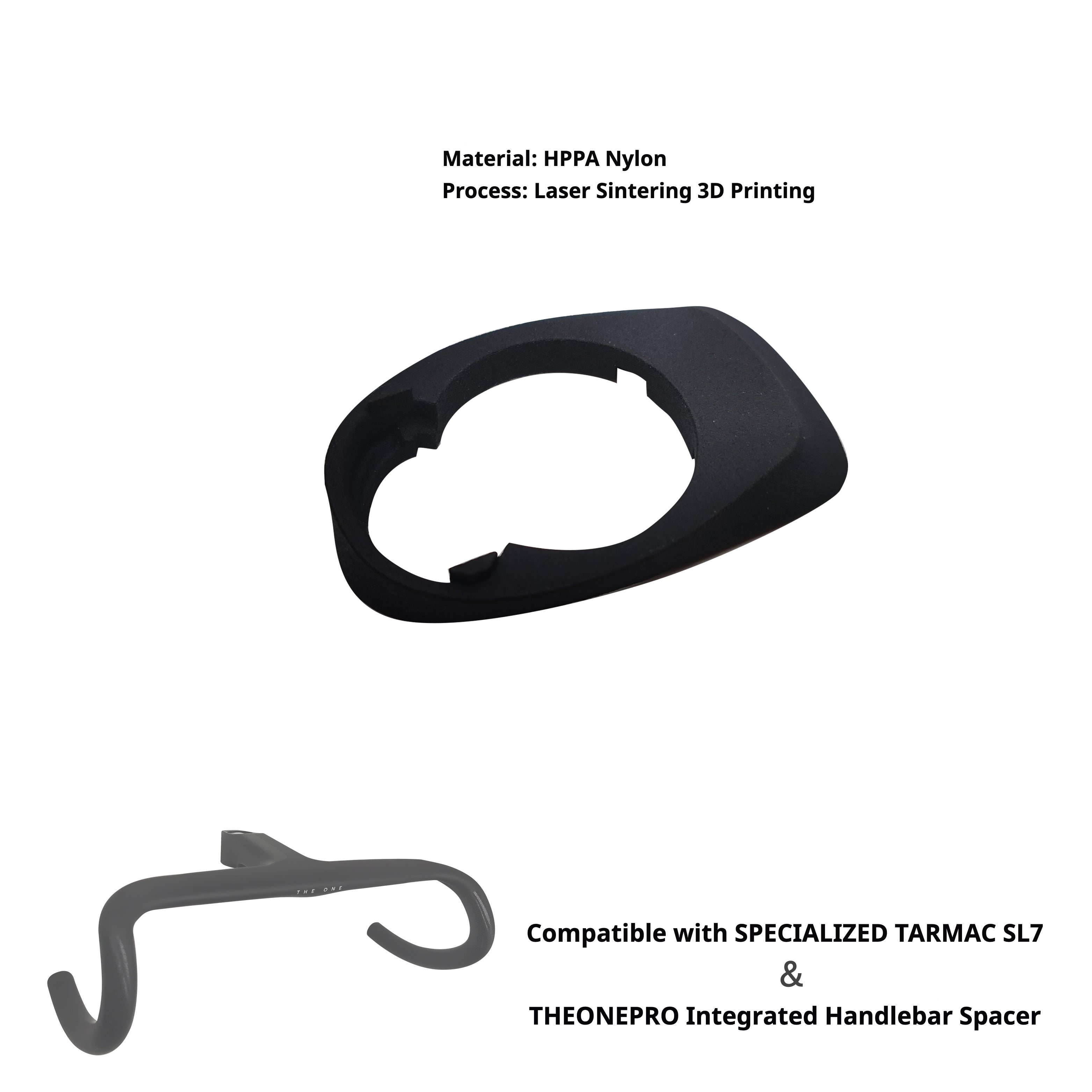 Espaciador de auriculares THE ONE PRO y adaptador integrado para enrutamiento interno de cables