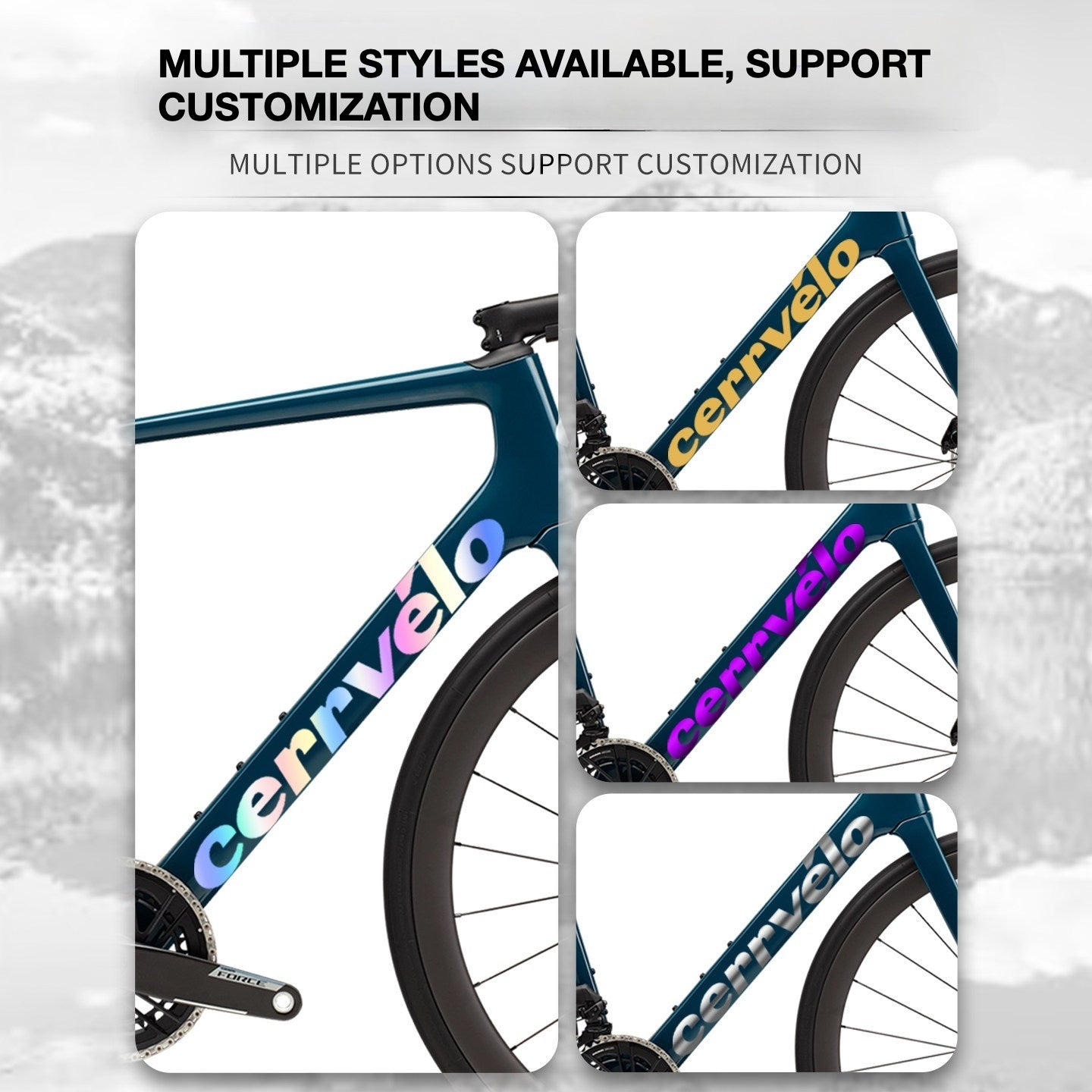 Custom OEM Logo Decals for 2026 Cervélo Caledonia Road Bike Frame | Waterproof Overlay Stickers(Please leave your frame size in the order notes when placing your order.）