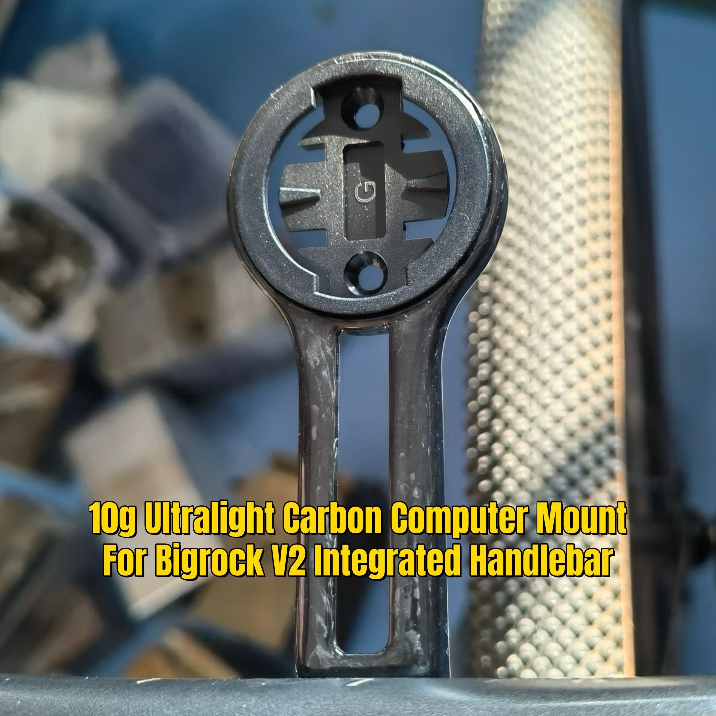 Ultralight Carbon Computer Mount for Bigrock V2 Integrated Handlebar｜10g｜Garmin/Wahoo/Bryton Compatible