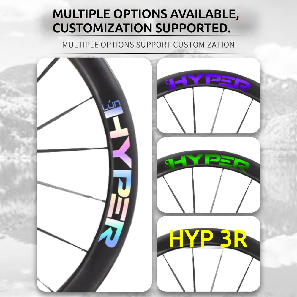 Custom Logo Decals for Lún HYPER 3 D45 Gen 3 | Waterproof Wheel Rim ...