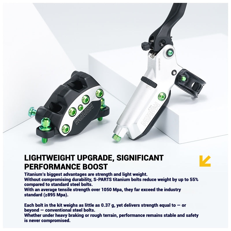 S-PARTS Titanium Bolt Upgrade Kit for SRAM MAVEN Brakes | CNC Precision | Lightweight | Full Color Options