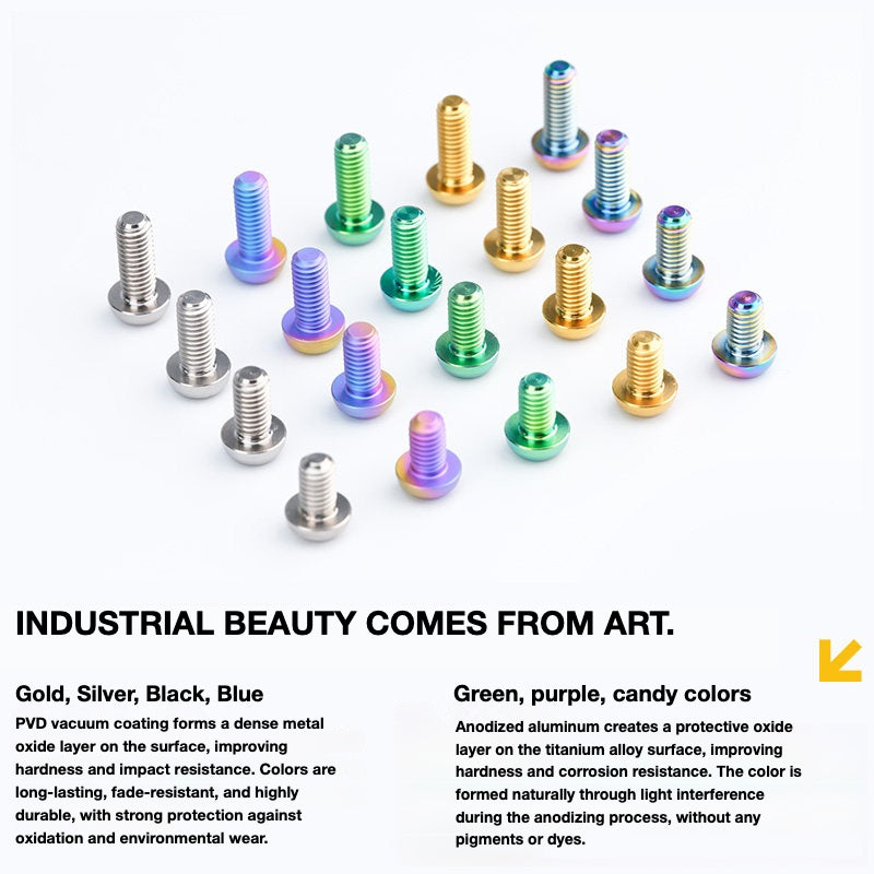 S-PARTS A2 Titanium Button Head Bolts M5 x 8–34mm