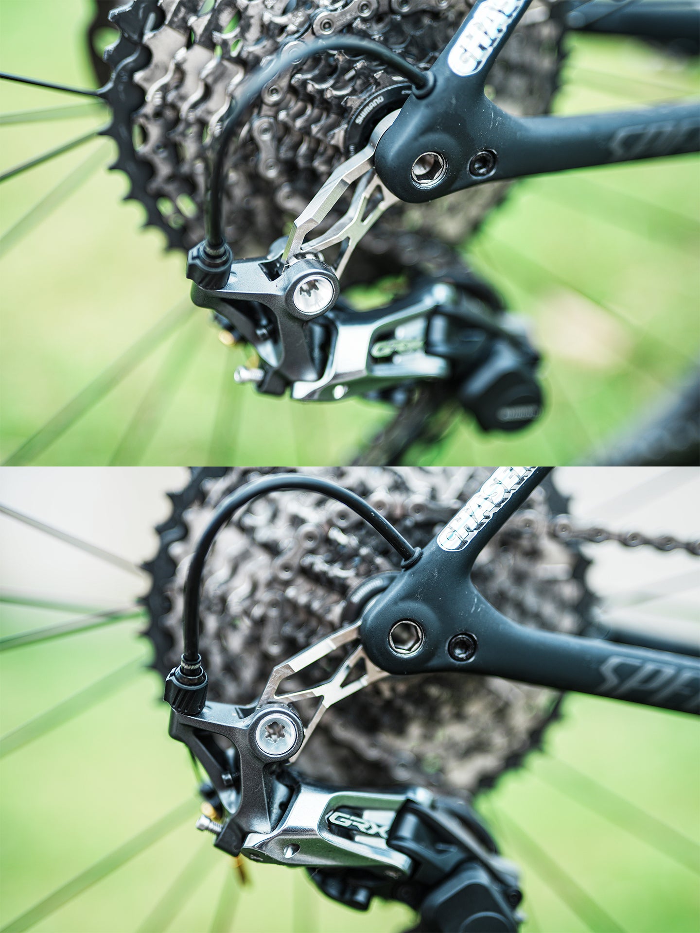Chaser X Specialized Direct-Mount Rear Derailleur Hanger | TC4 Titanium CNC | Fits Aethos / Tarmac / CruX / Diverge / Roubaix / Shiv TT Disc Brake Frames (Shimano Only, Not Compatible with Allez)