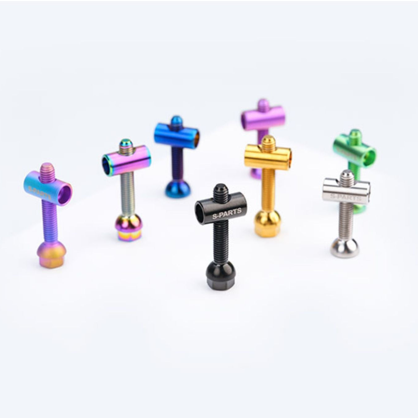 S-PARTS Titanium Saddle Clamp Bolt Kit for VOICE VFV | 3pcs Lightweight Upgrade