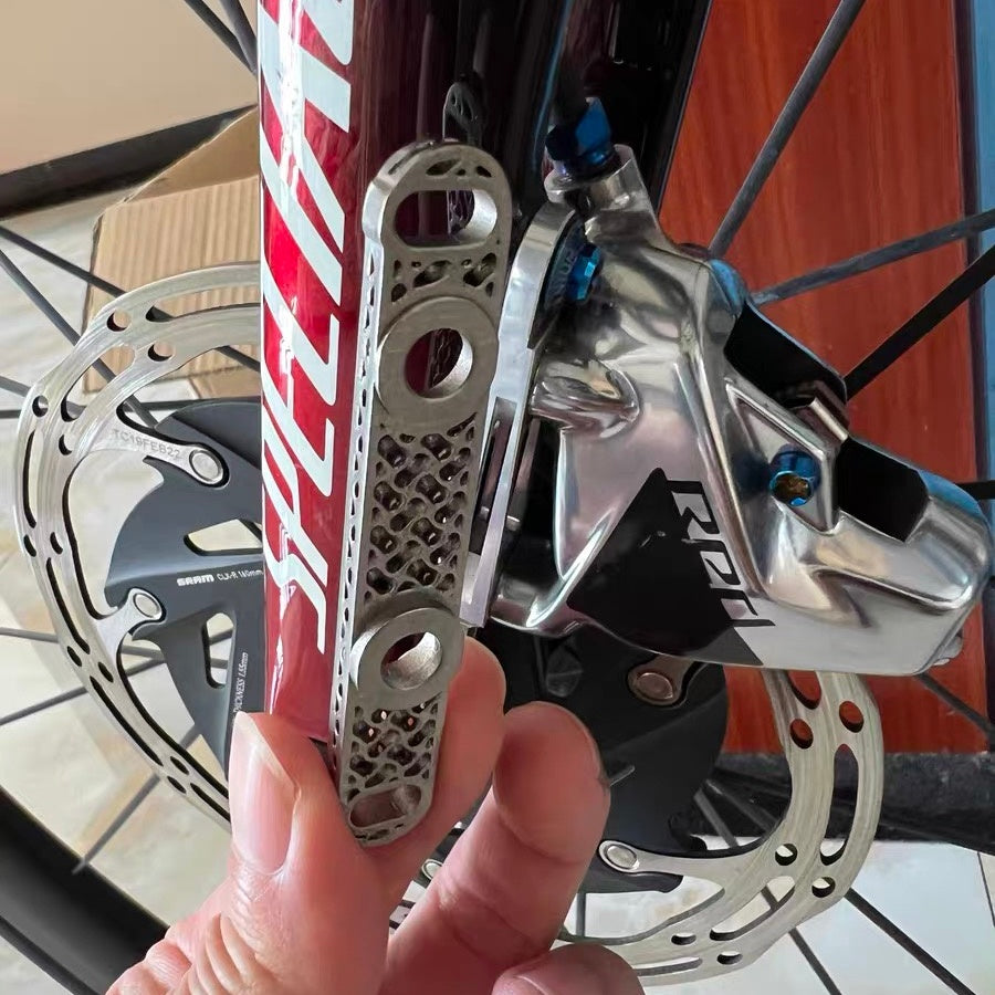 Titanium 140-160mm Disc to Flat Mount Adapter｜3D Printed Road Bike Brake Converter｜SL8 & Universal