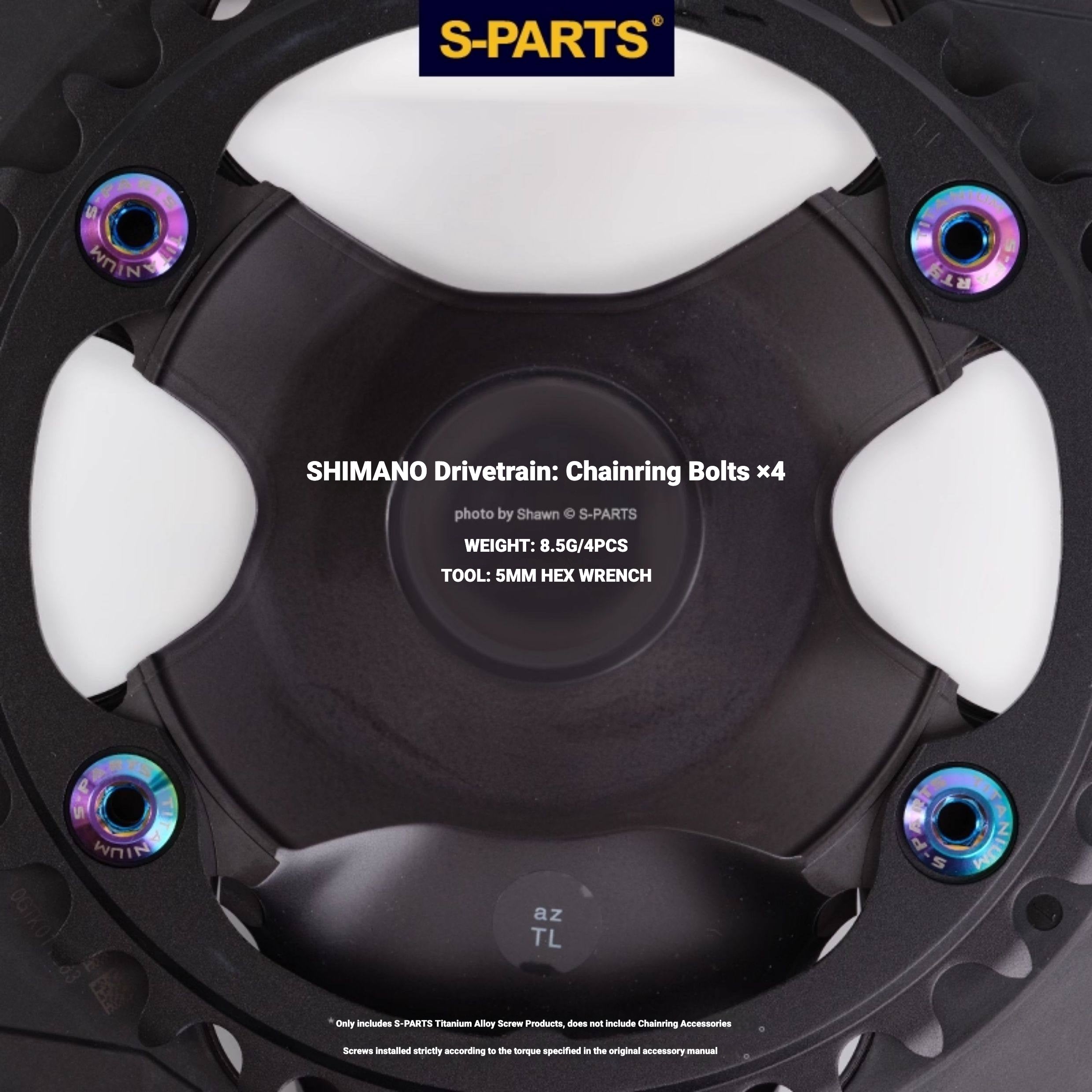 Shimano Road Titanium Bolt Kit – S-PARTS Drivetrain Screws for R8050 / R8150 / R9250